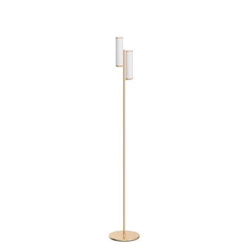 Brightech Gemini Dimmable Floor Lamp - Brass Tall Tree Style for Living Room & Bedroom