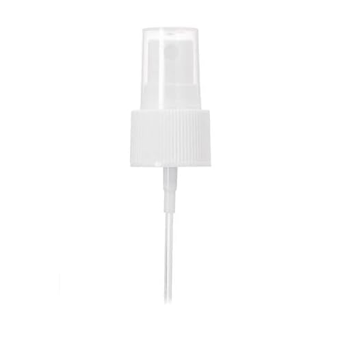 Natural Farms 4 oz White Cosmo Plastic Bottles - 12 Pack Empty Bottle Refillable - BPA Free - Essential Oils - Aromatherapy | White Ribbed Fine Mist Pump Spray Caps- Made in the USA