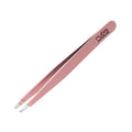 Rubis Classic Stainless Steel Slanted Tweezers for Precise Eyebrows and Hair Removal, 1K108, Pink,Rubis Switzerland Swiss Made World Renowned Precision