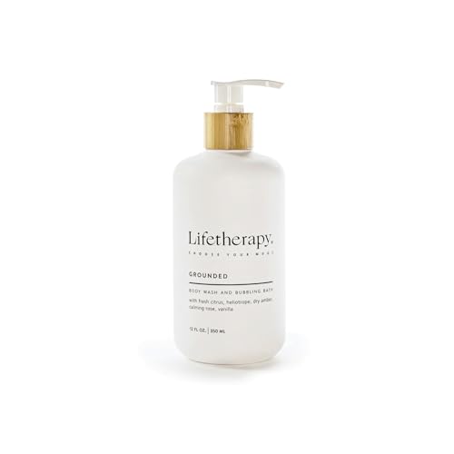 Lifetherapy 3-in-1 Body Wash, Bubble Bath & Hand Wash ? Grounded | Clean, Skin-Loving Formula | Vegan & Gluten Free | Nourishing & Revitalizing | Free From Parabens, Sulfates & Phthalates12oz