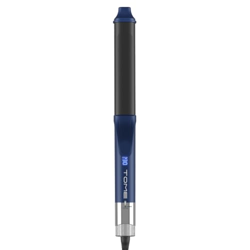 ToMe Oval Curling Iron 1.25 Inch Barrel - Loose Wave Styling, Dual Voltage