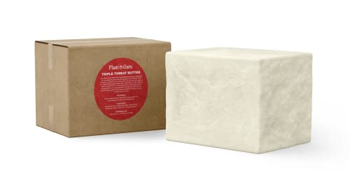 Plant Guru Triple Threat Body Butter 48oz - Shea, Mango & Coconut Oil - Natural Moisturizer for Skin Hair & Lips