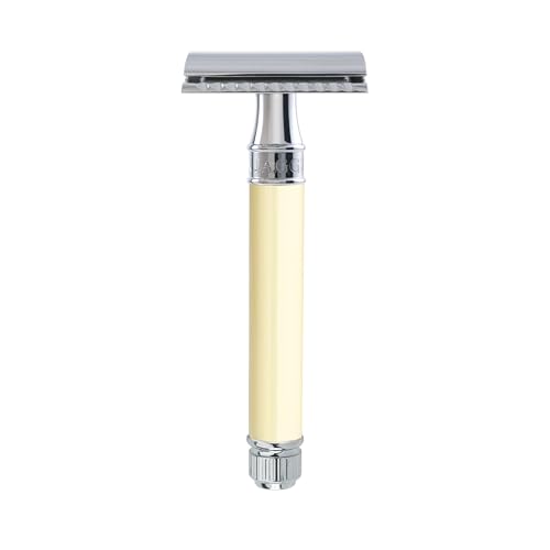 Edwin Jagger DE87BLAMZ Ivory Double Edge Safety Razor Men & Women Pack of 1