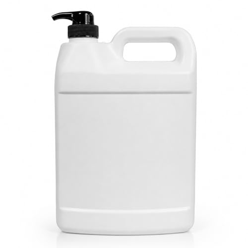 2 Pack 1 Gallon Refillable Pump Dispenser Bottles - HDPE Jugs for Soap, Shampoo, Sanitizer, and More - Made in USA