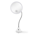 Flexible Gooseneck Makeup Mirror - 10X Magnifying, 360¡Æ Swivel, Adjustable Suction Cup - Stick On Table or Wall for Vanity and Bathroom Use - 6.7 x 6.7 Inch (Round)