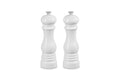 Salt and Pepper Mill Set 8-Inch - White Ceramic Grinders for Kitchen