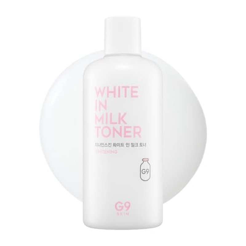 G9SKIN White in Milk Toner 300ml ? Lightweight Daily Hydrating Milk Toner, Balancing & Moisturizing Facial Toner for Dry and Sensitive Skin, Korean Skincare