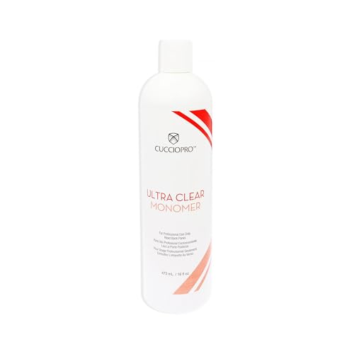 16 Oz Clear Monomer for Nails - Stronger, Brighter, Prevents Yellowing & Crystallization