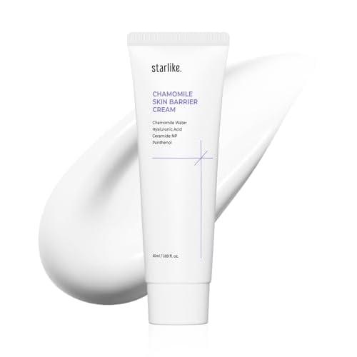 starlike Chamomile Skin Barrier Face Cream I 1.69 Fl Oz (50 ml) I Moisture-Locking I Deep Hydrating, Moisturizing & Balancing I Korean Skin Care I Panthenol, Peptides, Cholesterol & Fatty Acids