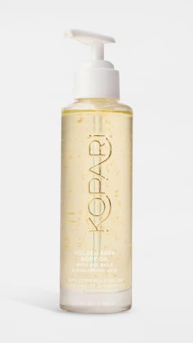 3.3 oz Kopari Golden Aura Body Oil with 24k Gold & Hyaluronic Acid - Hydrating & Glowing Skin - Variation: Golden Aura