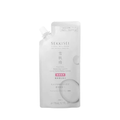SEKKISEI Clear Wellness Balancing Liquid N Refill Pouch, Facial Toner & Moisturizing Water for Sensitive Skin, 5.7 Ounce