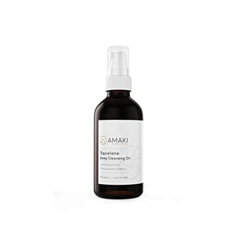 Amaki Deep Cleansing Oil & Makeup Remover with Squalane (Citrus Blend) - Organic Gifts for Women