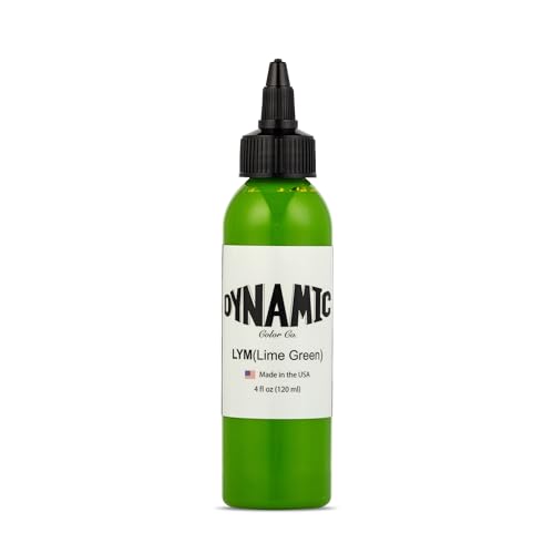 Dynamic Color Lime Green Tattoo Ink 4 oz Made in USA for Professional Artists