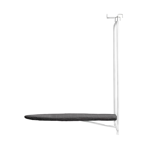 White Over The Door Ironing Board - Space Saving Fold-Down Design for Small Spaces