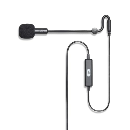 USB Gaming Microphone for Headphones - Noise Rejection, In-Line Mute, PC PS5 VR