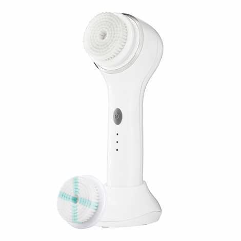 Sonic Facial Brush Kit Waterproof Rechargeable with 2 Brush Heads & Storage Pouch