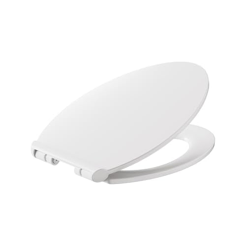 American Standard Slow-Close Elongated Toilet Seat - White, Quick-Release Hinges
