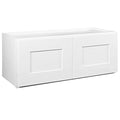 Ready to Assemble Kitchen Bridge Wall Cabinet - 12 in. High, White, Soft-Close Doors
