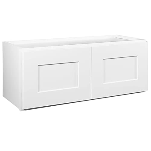 Ready to Assemble Kitchen Bridge Wall Cabinet - 12 in. High, White, Soft-Close Doors