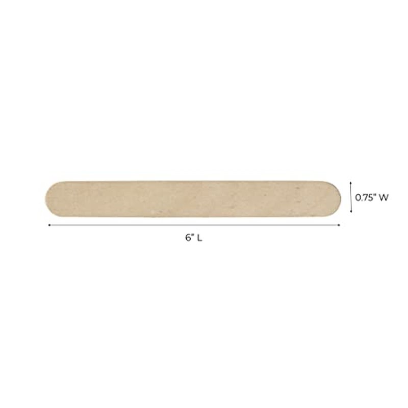 ForPro Professional Collection Premium Wood Applicators, Non-Sterile, Hair Removal Waxing Sticks, Large, 6" L x .75" W, 6 Inch, 500 Count (Pack of 2)