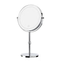 Rechargeable Double-Sided LED Makeup Mirror with 10X Magnification & Adjustable Brightness