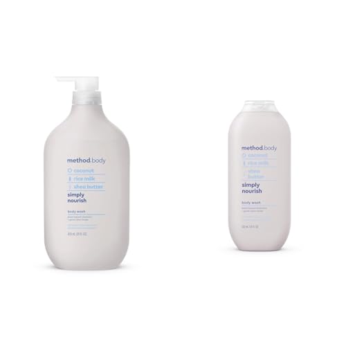 Method Simply Nourish Body Wash, Paraben & Phthalate Free, 28 oz (Pack of 1) + 18 oz (Pack of 1)