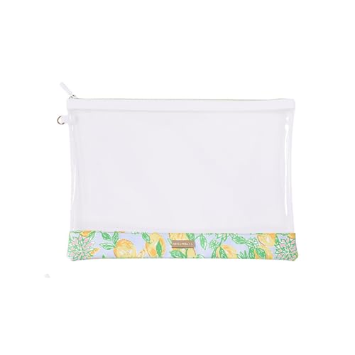Lilly Pulitzer Small Makeup Bags, Cosmetic Zipper Pouches for Travel and Purse, Set of 3, Lime Feeling Good