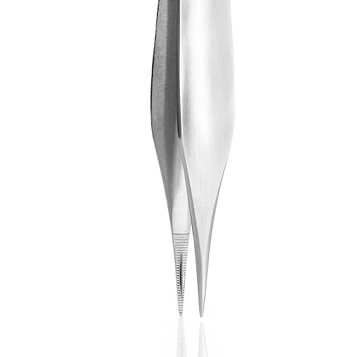 GERMANIKURE Pointed Splinter Tweezers in Leather Case, Ethically Made in Solingen Germany