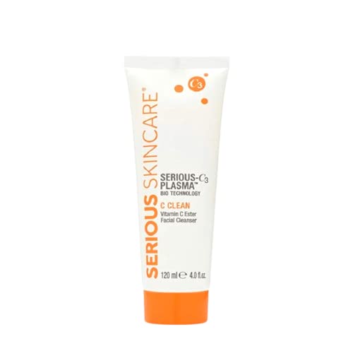 Serious Skincare Hydrating C Clean Facial Cleanser, Gentle Face Wash with Vitamin C and E, Hydrolyzed Collagen, Botanical Extracts, 12 oz.(1) and 4 oz.(1)