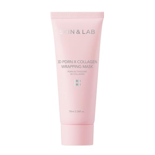 [SKIN&LAB] 3D PDRN X Collagen Wrapping Mask, Korean Peel-Off Mask for Wrinkle Care, Hydration and Elasticity Care,Smoother Skin Texture, 2.36 fl. oz