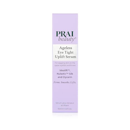 PRAI Beauty Ageless Eye Tight Uplift Serum, Anti-Aging and Hydrating Eye Serum, For Instantly Ageless Brow and Eyelid Area, 0.5 Oz