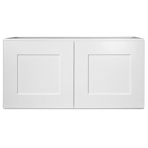 18-Inch White Kitchen Wall Cabinet with Soft-Close Doors - Shaker Style
