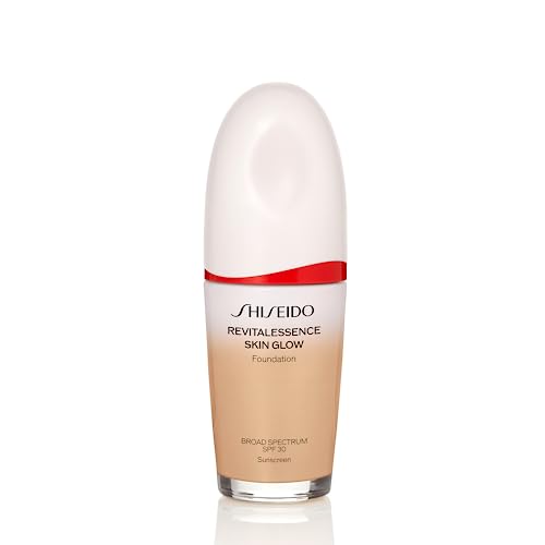Shiseido RevitalEssence Skin Glow Foundation SPF 30 - Buildable, Medium Coverage - 24-HR Hydration & 12-HR Wear - Transfer, Crease & Fade Resistant - Non-Comedogenic - All Skin Types