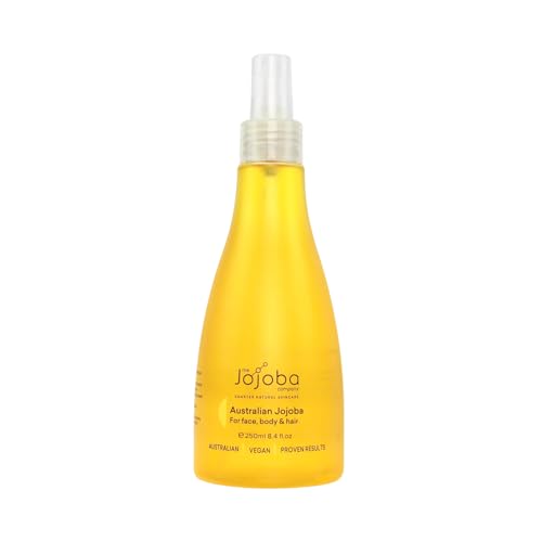Jojoba 100% Pure Australian Oil 250ml ? Cold-Pressed Natural Oil for Face, Hair & Body ? Lightweight, Non-Greasy, Hypoallergenic Moisturizer ? Sustainably Grown & Bottled in Australia (250ml)
