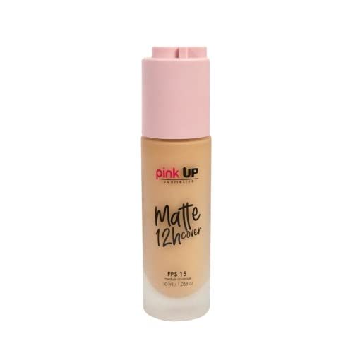 Pink Up Matte Liquid Foundation SPF 15 - Medium Shade, 12-Hour Shine Control, Model 500