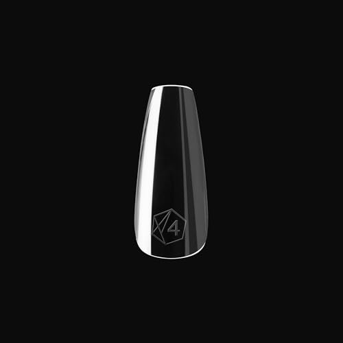 Apres Gel-X¢ç Natural Coffin Medium Tip Box | 500pc Gel-X Tips, 11 Sizes 00-9, Premium Quality