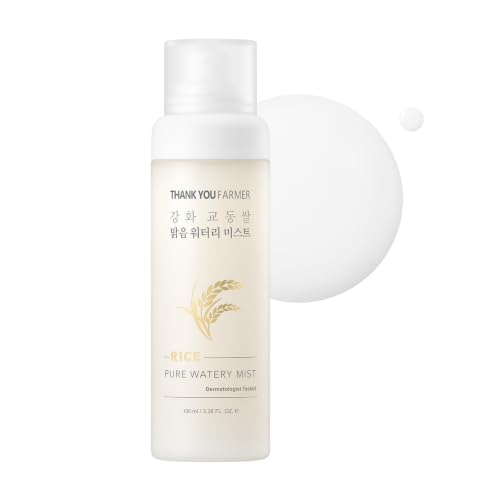 Hydrating Rice Water Face Mist with Ceramides & Niacinamide - Vegan, Non-Sticky, 3.38 fl oz