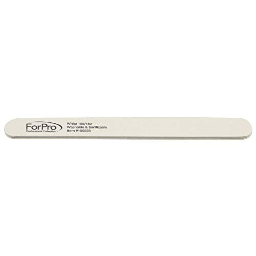 Double-Sided Nail Files Foam Boards 100/180 Grit White 50-Pack