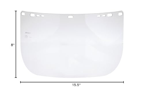 Jackson Safety Clear PETG Face Shield Window - 8 x 15.5 in, Case of 12