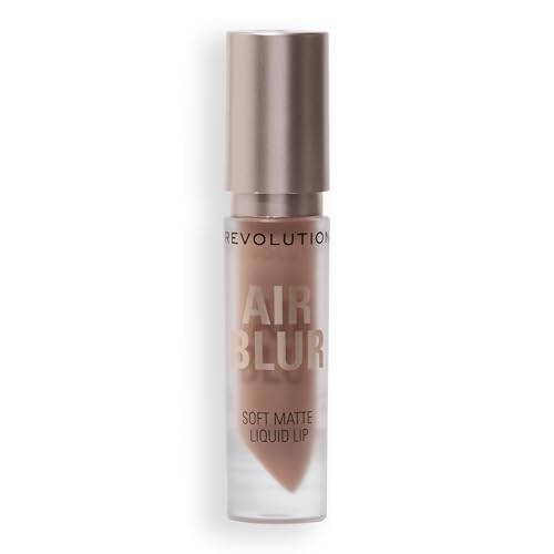 Revolution Beauty London, Air Blur Matte Liquid Lipstick, Long-Lasting Lip Color, Face Makeup, Vegan & Cruelty-Free, Siren Brown Nude, 0.11 fl oz