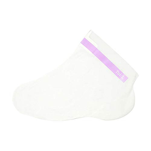 Toi:L Extra Silky Foot Mask 5 Pairs, Post-Peeling Foot Care Treatment, Moisturizing Socks with Guerande Salt & Sweet Almond Oil for Dry Feet, Cracked Heels, and Callus, Stocking Stuffer
