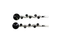 Faship Black Floral Rhinestone Hair Clips 2 Pack for Bridal & Party