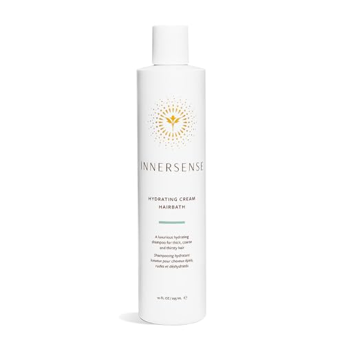 INNERSENSE Organic Hydrating Cream Hairbath Shampoo 10oz - Nourishing, Sulfate-Free Hair Cleanser