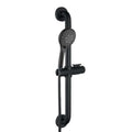 BRIGHT SHOWERS Matte Black Stainless Steel Shower Slide Bar Set with 5-Spray Handshower and 69-Inch Hose – ADA Compliant