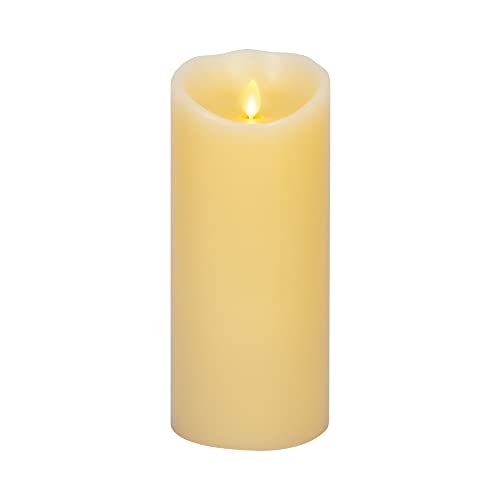 Luminara 4x9 Inch Flameless LED Candle Ivory Real Wax with Timer
