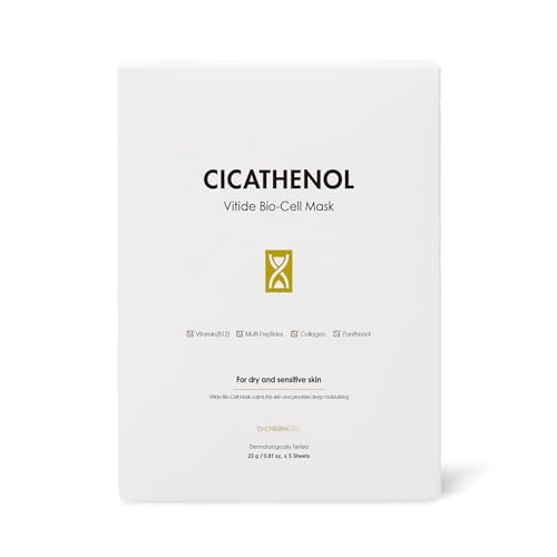 Dr.CHROMCELL] CICATHENOL Vitide BioCell Mask | Korean Hydrogel Mask | Collagen Sheet Mask | Hydrogel Sheet Mask | Firming Face Mask | Korean Face Masks Skin Care | 5 Hydrogel Mask Set