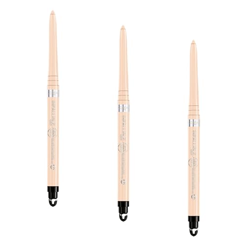 Beco 0.01 Oz Pack of 3 Bright Nude Gel Eyeliner Pencils Waterproof Smudge-Resistant