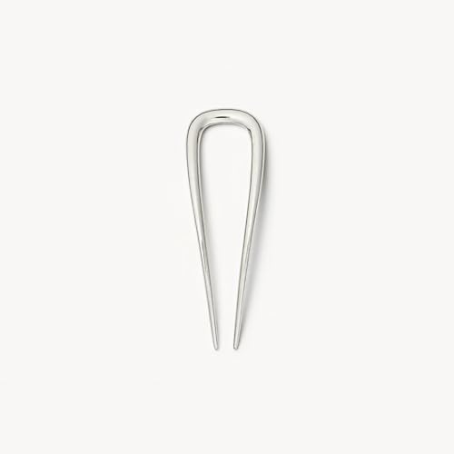French Hair Pin for Thin Thick Hair - Silver, 3 Inch - Pack of 1