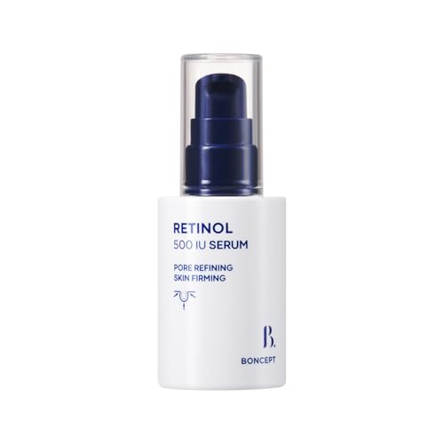 Retinol 500 IU Serum ? Wrinkle & Fine Line Care, Pore Refining & Lifting, Hydrating Serum with Retinol & Bakuchiol ? Gentle Daily Skincare for Sensitive Skin, K-Beauty, 1.01 fl. oz. 30 ml