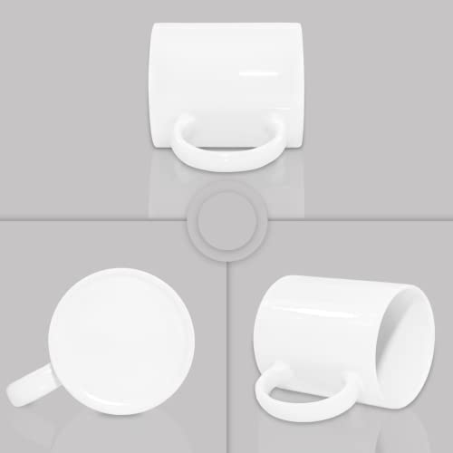 White Ceramic Coffee Mug Set 36pcs 11oz Dishwasher & Microwave Safe